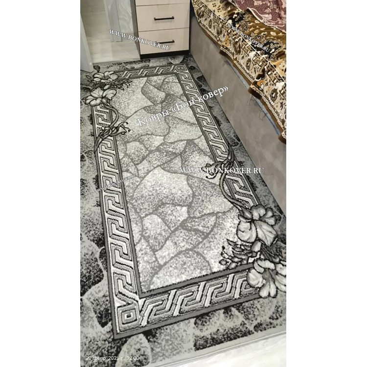 Ковер Лайт Карпет New NN Дизайн 25710 Серый