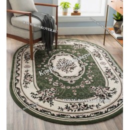 Ковер Лайт Карпет Дизайн 23896 Зеленый Овал